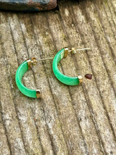 Load image into Gallery viewer, 14K Jade Earrings