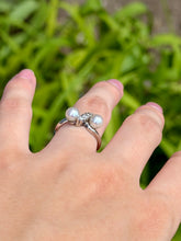 Load image into Gallery viewer, 14K Pearl & Diamond Ring