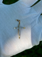 Load image into Gallery viewer, 10K Diamond Cross