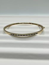 Load image into Gallery viewer, 10K Diamond And Sapphire Bangle