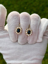 Load image into Gallery viewer, 18K Sapphire & Diamond Earrings