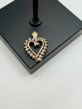 Load image into Gallery viewer, 10K Diamond Heart Charm
