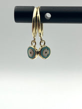 Load image into Gallery viewer, 10K Evil Eye Earrings