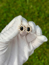 Load image into Gallery viewer, 18K Sapphire & Diamond Earrings