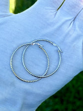 Load image into Gallery viewer, 10K WG Hoop Earrings