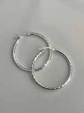 Load image into Gallery viewer, Sterling Silver Hoop Earrings