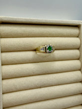 Load image into Gallery viewer, 10K Emerald & Diamond Ring