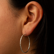 Load image into Gallery viewer, Sterling Silver Hoop Earrings