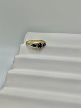 Load image into Gallery viewer, 10K Sapphire Diamond Ring