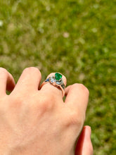 Load image into Gallery viewer, 18K Emerald & Diamond Ring