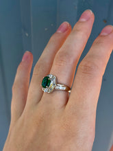 Load image into Gallery viewer, 18K Emerald & Diamond Ring