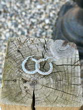 Load image into Gallery viewer, 10K WG Hoop Earrings