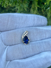 Load image into Gallery viewer, 10K Sapphire And Diamond Pendant