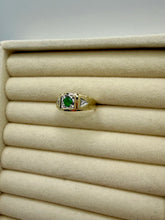 Load image into Gallery viewer, 10K Emerald & Diamond Ring