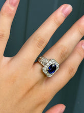 Load image into Gallery viewer, 14K Sapphire & Diamond Ring