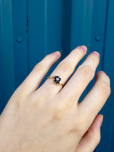 Load image into Gallery viewer, 10K Sapphire Flower Ring