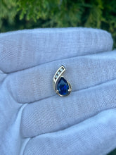 Load image into Gallery viewer, 10K Sapphire And Diamond Pendant
