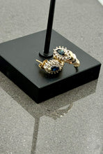 Load image into Gallery viewer, 10K Sapphire & Diamond Earrings