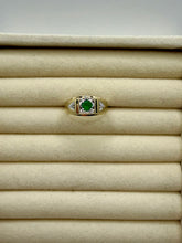 Load image into Gallery viewer, 10K Emerald & Diamond Ring