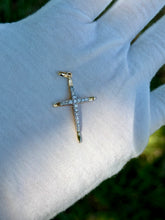 Load image into Gallery viewer, 10K Diamond Cross