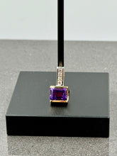 Load image into Gallery viewer, 14K Amethyst & Diamond Pendant