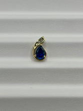 Load image into Gallery viewer, 10K Sapphire And Diamond Pendant