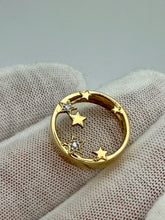 Load image into Gallery viewer, 10K Circle Star Pendant