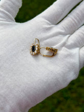Load image into Gallery viewer, 18K Sapphire & Diamond Earrings