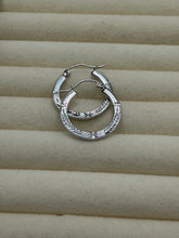 Load image into Gallery viewer, 10K WG Hoop Earrings