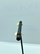 Load image into Gallery viewer, 14K White Rose Earrings
