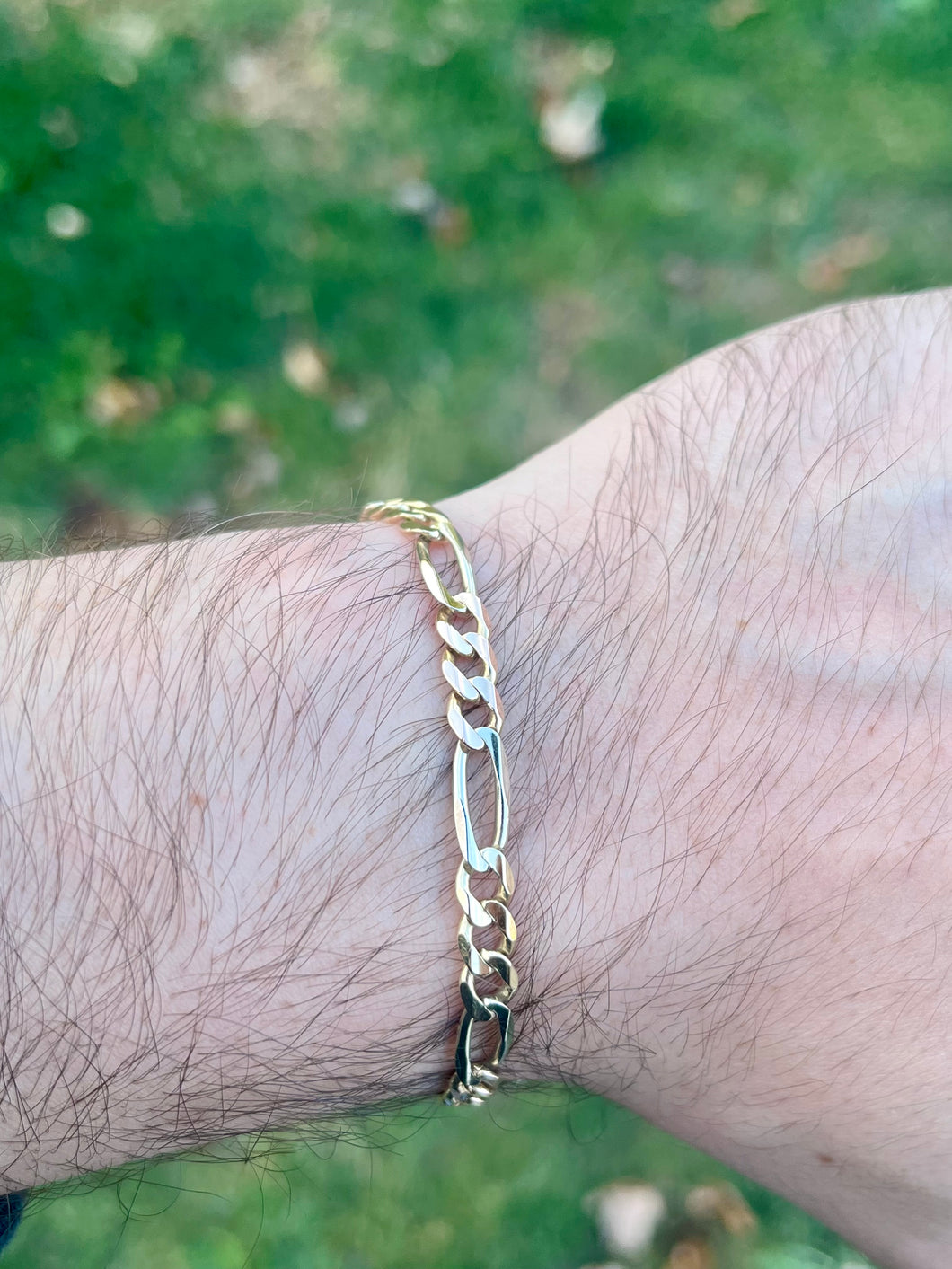 14K Figaro Bracelet