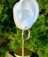 Load image into Gallery viewer, 14K Two Tone Twisted Hoop Earring
