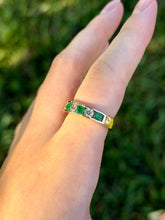 Load image into Gallery viewer, 14K Emerald &amp; Diamond Ring
