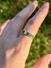Load image into Gallery viewer, 14K Emerald &amp; Diamond Ring
