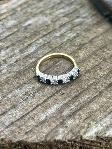 18K Diamond/Sapphire Ring