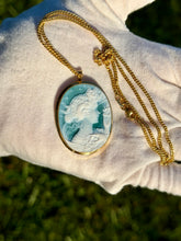 Load image into Gallery viewer, 18K Blue Agate Cameo

