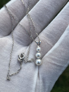 10K Faux Pearl Necklace