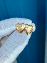 Load image into Gallery viewer, 10K Heart Earrings
