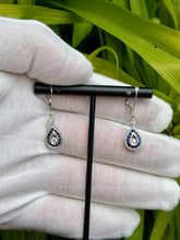 Load image into Gallery viewer, 14K Diamond &amp; Sapphire Earrings

