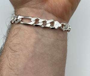 925 Figaro Bracelet 9.8MM