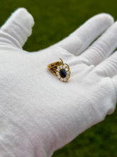 Load image into Gallery viewer, 18K Sapphire &amp; Diamond Earrings
