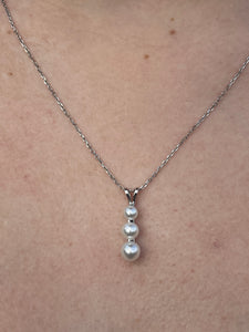 10K Faux Pearl Necklace