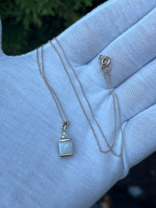 10K Opal Diamond Necklace