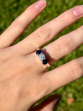 Load image into Gallery viewer, 14K Diamond &amp; Sapphire Ring
