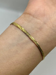 14K Fancy-Herringbone Bracelet