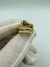Load image into Gallery viewer, 10K Ruby Snake Ring

