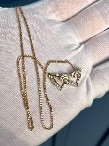 10K Diamond Heart Chain