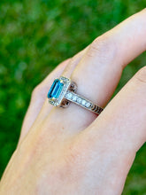 Load image into Gallery viewer, 14K Aquamarine &amp; Diamond Ring
