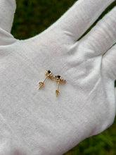 Load image into Gallery viewer, 14K Diamond and Sapphire Earrings
