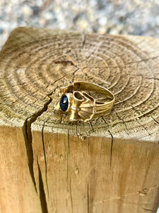 14K Sapphire Bow Ring